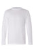Bayside 6100 Mens USA Made Long Sleeve Crewneck T-Shirt White Flat Front