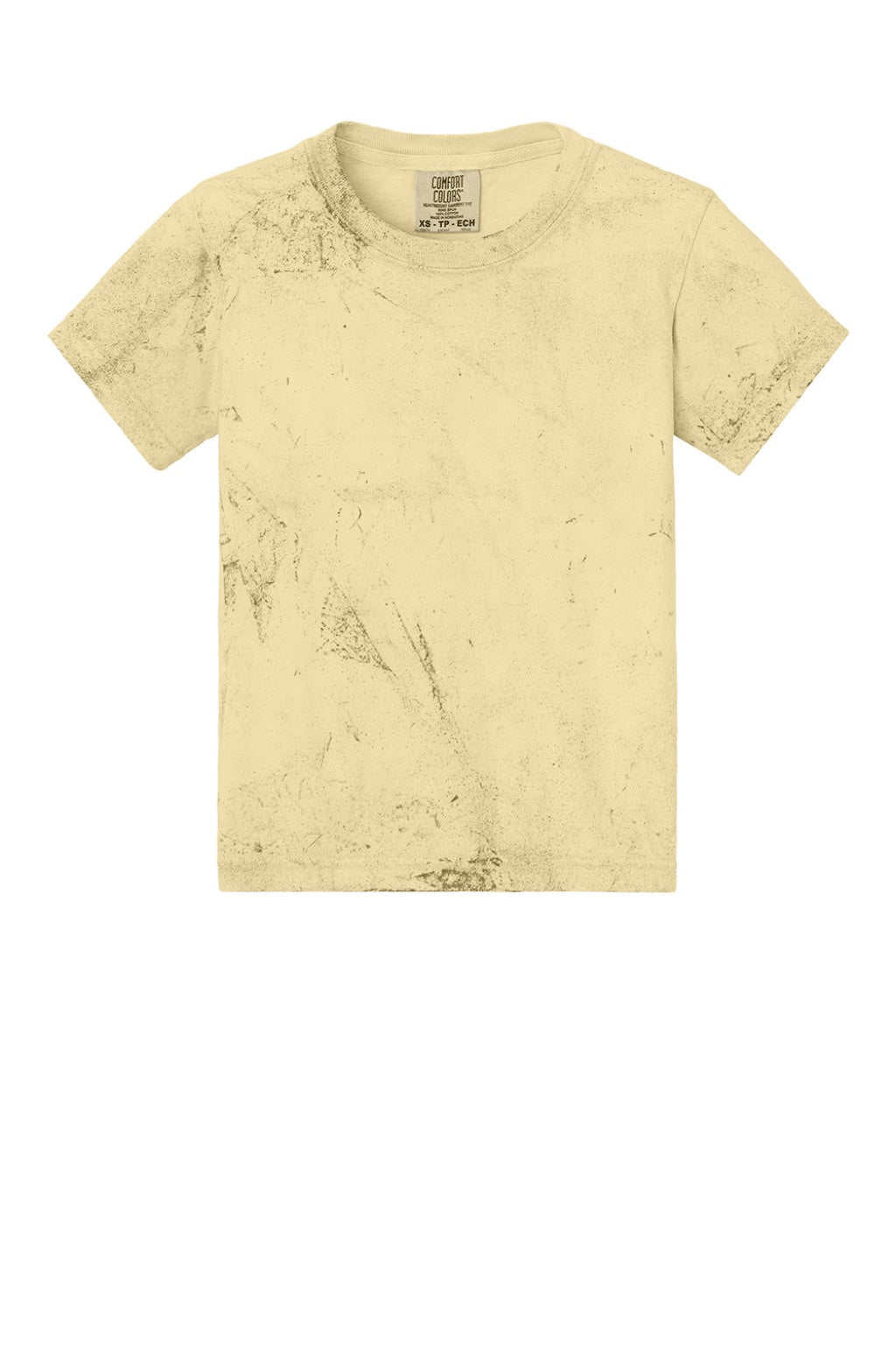 Comfort Colors 1745Y Youth Color Blast Short Sleeve Crewneck T-Shirt Citrine Yellow Flat Front