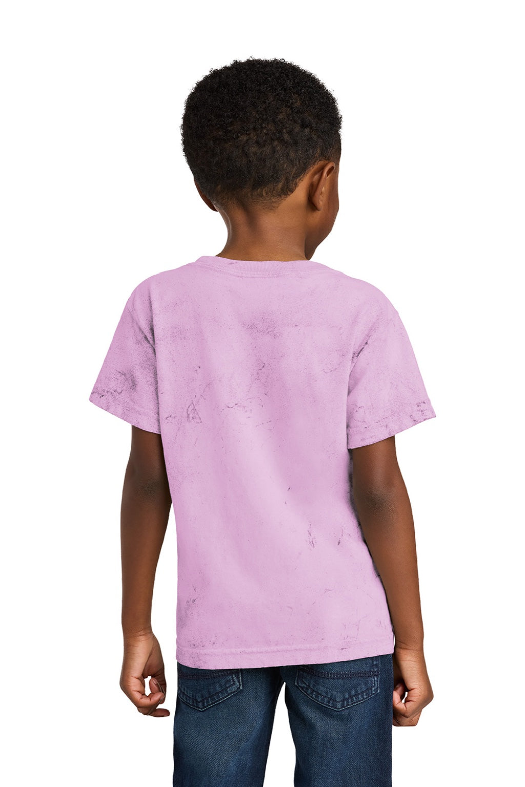 Comfort Colors 1745Y Youth Color Blast Short Sleeve Crewneck T-Shirt Hibiscus Pink Model Back