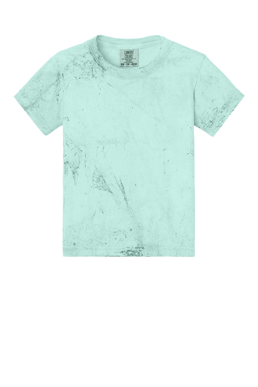 Comfort Colors 1745Y Youth Color Blast Short Sleeve Crewneck T-Shirt Sea Glass Green Flat Front