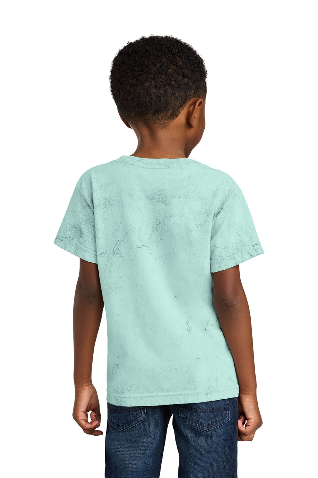 Comfort Colors 1745Y Youth Color Blast Short Sleeve Crewneck T-Shirt Sea Glass Green Model Back