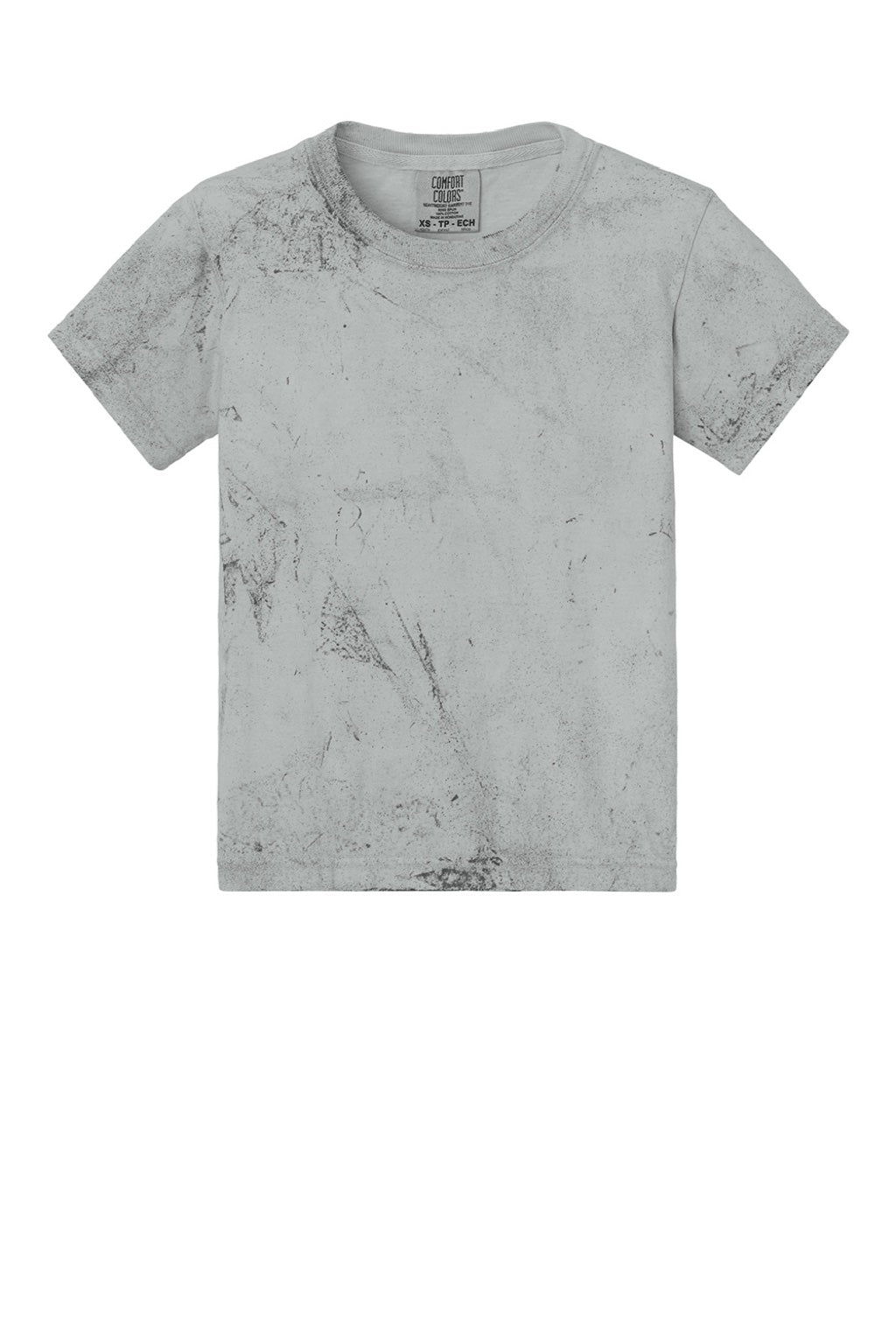 Comfort Colors 1745Y Youth Color Blast Short Sleeve Crewneck T-Shirt Smoke Grey Flat Front