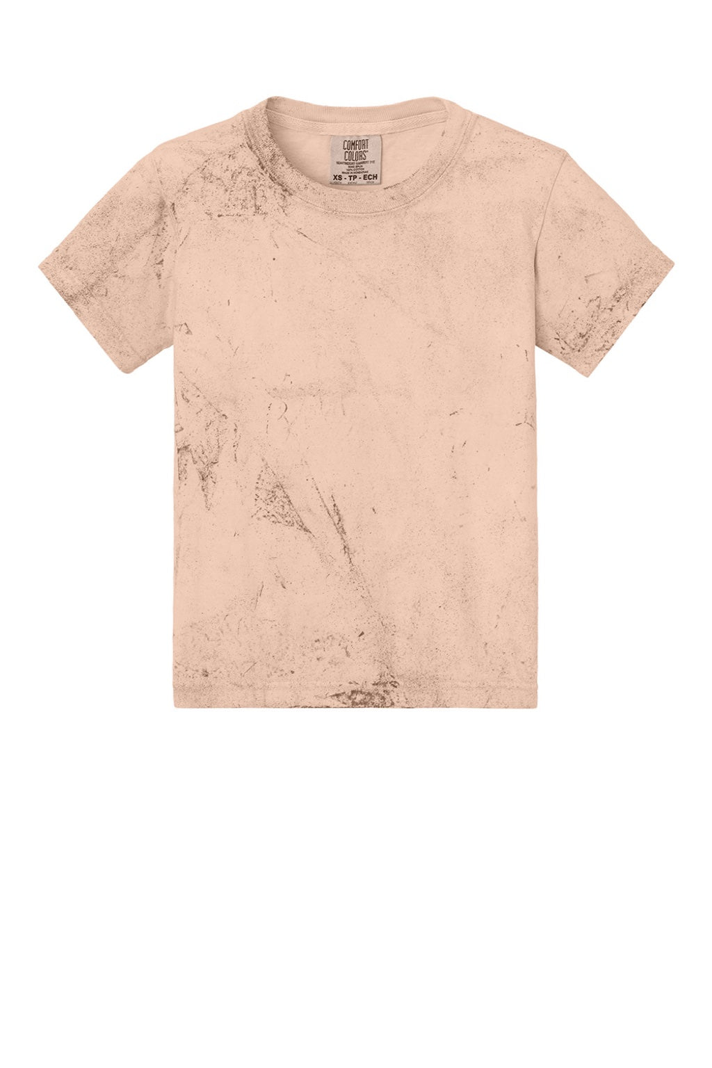 Comfort Colors 1745Y Youth Color Blast Short Sleeve Crewneck T-Shirt Umber Flat Front