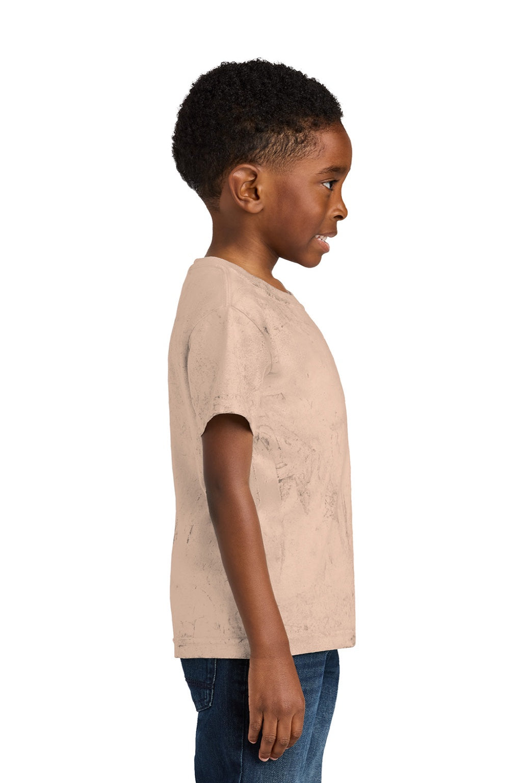Comfort Colors 1745Y Youth Color Blast Short Sleeve Crewneck T-Shirt Umber Model Side