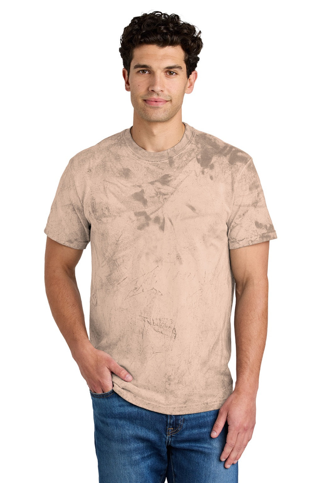 Comfort Colors 1745 Mens Color Blast Short Sleeve Crewneck T-Shirt Umber Model Front
