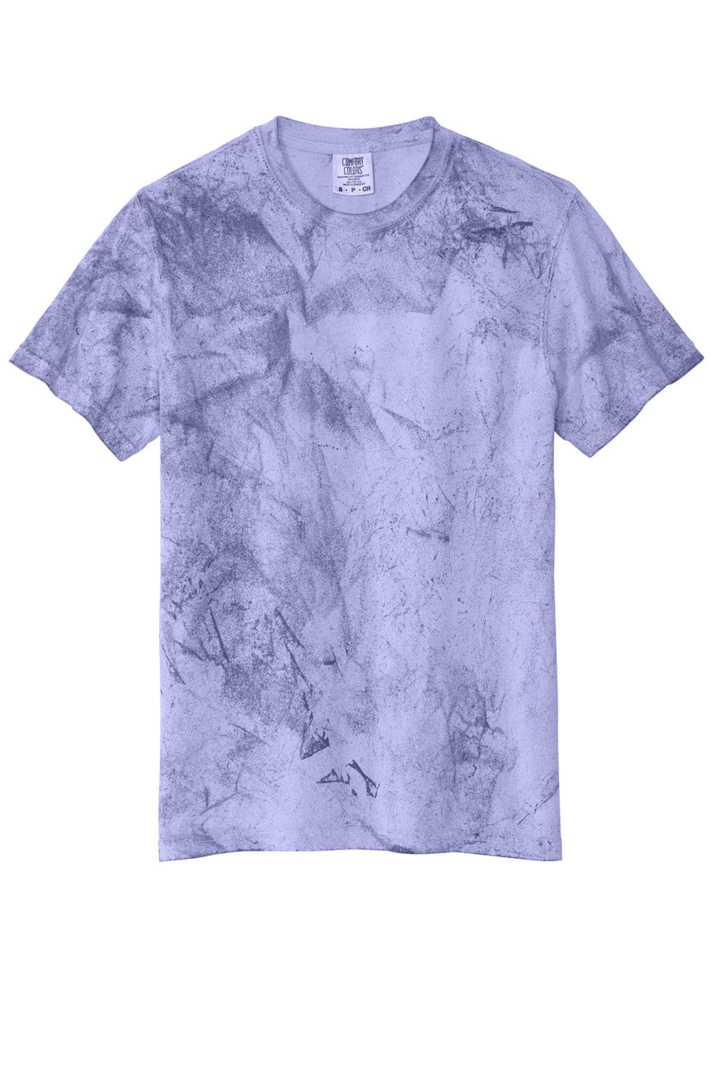 Comfort Colors 1745 Mens Color Blast Short Sleeve Crewneck T-Shirt Amethyst Purple Flat Front