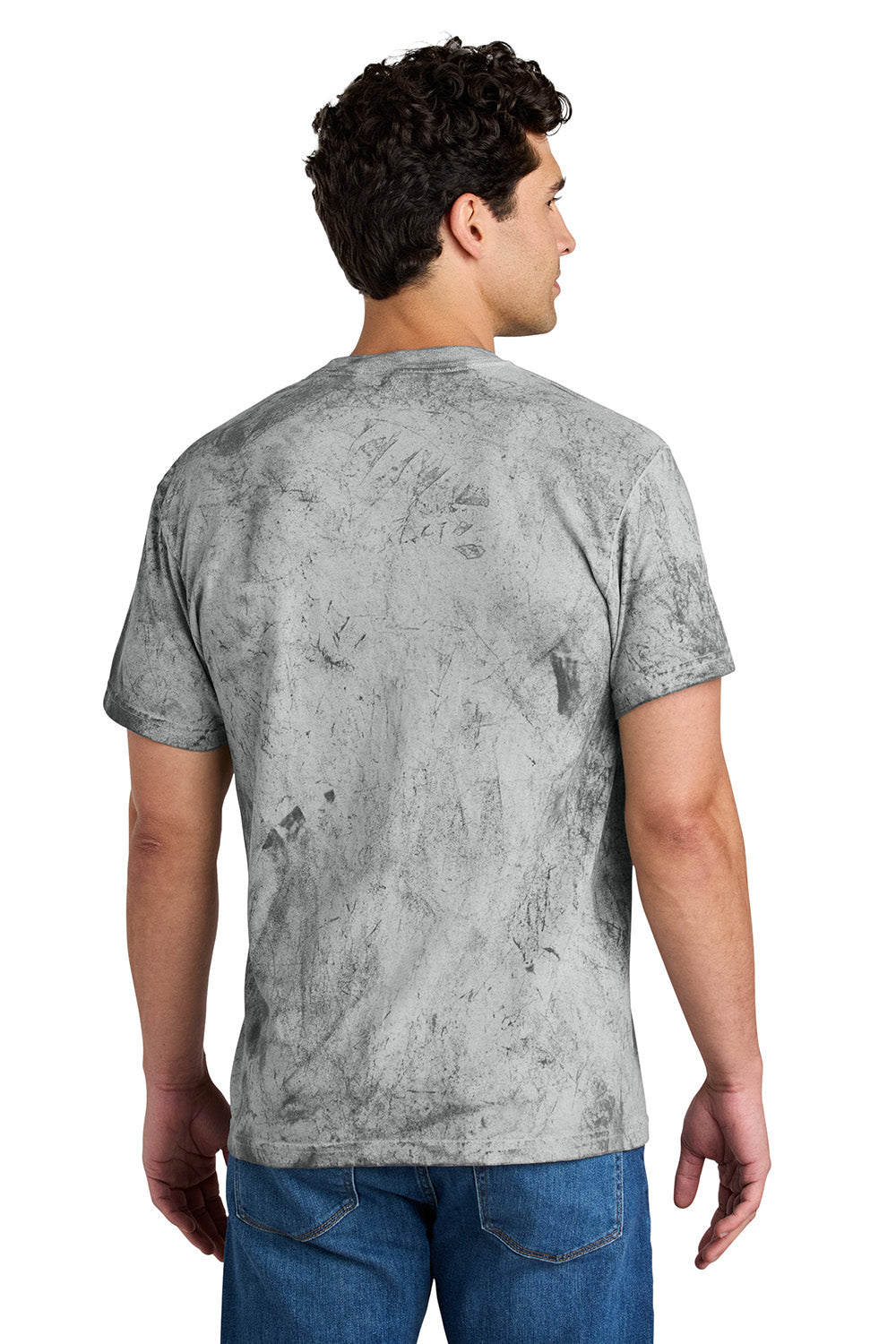 Comfort Colors 1745 Mens Color Blast Short Sleeve Crewneck T-Shirt Smoke Grey Model Back