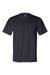 Bayside 3015 Mens Union Made Short Sleeve Crewneck T-Shirt w/ Pocket Navy Blue Flat Front