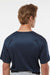 Alleson Athletic 7930 Mens B-Core Placket Short Sleeve Jersey Navy Blue Model Back