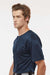 Alleson Athletic 7930 Mens B-Core Placket Short Sleeve Jersey Navy Blue Model Side