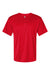 Alleson Athletic 7930 Mens B-Core Placket Short Sleeve Jersey Red Flat Front