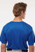 Alleson Athletic 7930 Mens B-Core Placket Short Sleeve Jersey Royal Blue Model Back