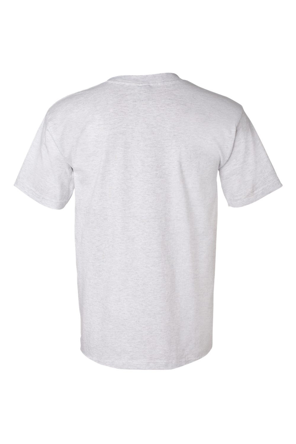 Bayside BA7100 Mens USA Made Short Sleeve Crewneck T-Shirt w/ Pocket Ash Grey Flat Back