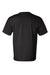 Bayside 7100 Mens USA Made Short Sleeve Crewneck T-Shirt w/ Pocket Black Flat Back
