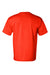 Bayside BA7100 Mens USA Made Short Sleeve Crewneck T-Shirt w/ Pocket Bright Orange Flat Back