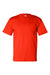 Bayside BA7100 Mens USA Made Short Sleeve Crewneck T-Shirt w/ Pocket Bright Orange Flat Front