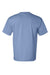Bayside BA7100 Mens USA Made Short Sleeve Crewneck T-Shirt w/ Pocket Carolina Blue Flat Back