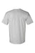 Bayside 7100 Mens USA Made Short Sleeve Crewneck T-Shirt w/ Pocket Dark Ash Grey Flat Back