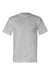 Bayside BA7100 Mens USA Made Short Sleeve Crewneck T-Shirt w/ Pocket Dark Ash Grey Flat Front