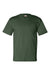Bayside BA7100 Mens USA Made Short Sleeve Crewneck T-Shirt w/ Pocket Forest Green Flat Front