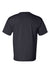 Bayside BA7100 Mens USA Made Short Sleeve Crewneck T-Shirt w/ Pocket Navy Blue Flat Back