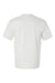 Bayside BA7100 Mens USA Made Short Sleeve Crewneck T-Shirt w/ Pocket White Flat Back