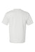 Bayside 7100 Mens USA Made Short Sleeve Crewneck T-Shirt w/ Pocket White Flat Back