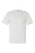 Bayside BA7100 Mens USA Made Short Sleeve Crewneck T-Shirt w/ Pocket White Flat Front