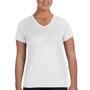 Augusta Sportswear Womens Moisture Wicking Short Sleeve V-Neck T-Shirt - White