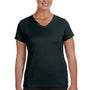 Augusta Sportswear Womens Moisture Wicking Short Sleeve V-Neck T-Shirt - Black