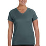 Augusta Sportswear Womens Moisture Wicking Short Sleeve V-Neck T-Shirt - Graphite Grey
