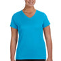 Augusta Sportswear Womens Moisture Wicking Short Sleeve V-Neck T-Shirt - Power Blue