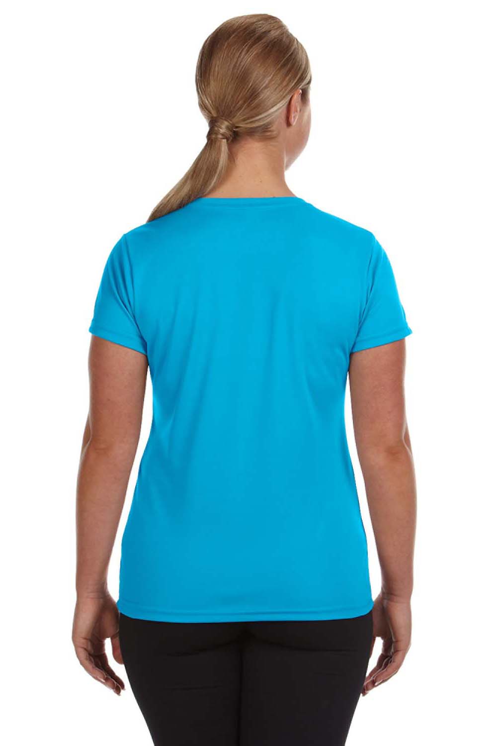 Augusta Sportswear 1790 Womens Moisture Wicking Short Sleeve V-Neck T-Shirt Power Blue Model Back