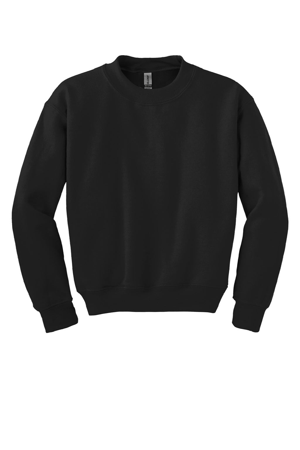 Gildan 18000B Youth Pill Resistant Fleece Crewneck Sweatshirt Black Flat Front
