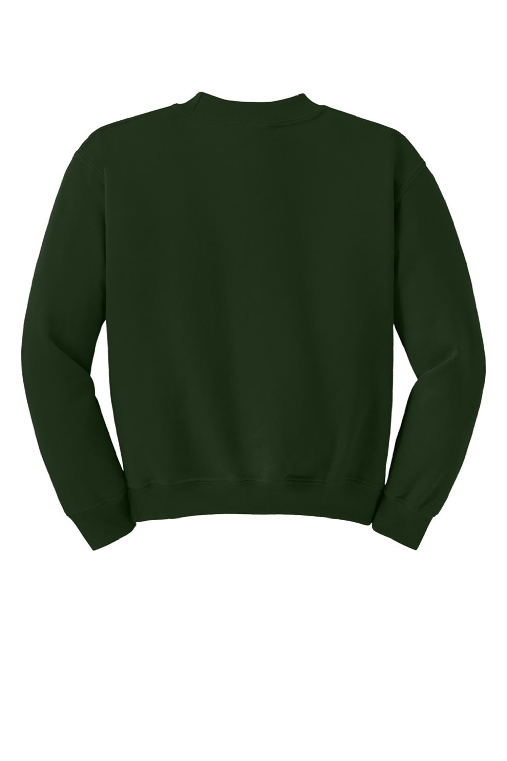 Gildan 18000B Youth Pill Resistant Fleece Crewneck Sweatshirt Forest Green Flat Back