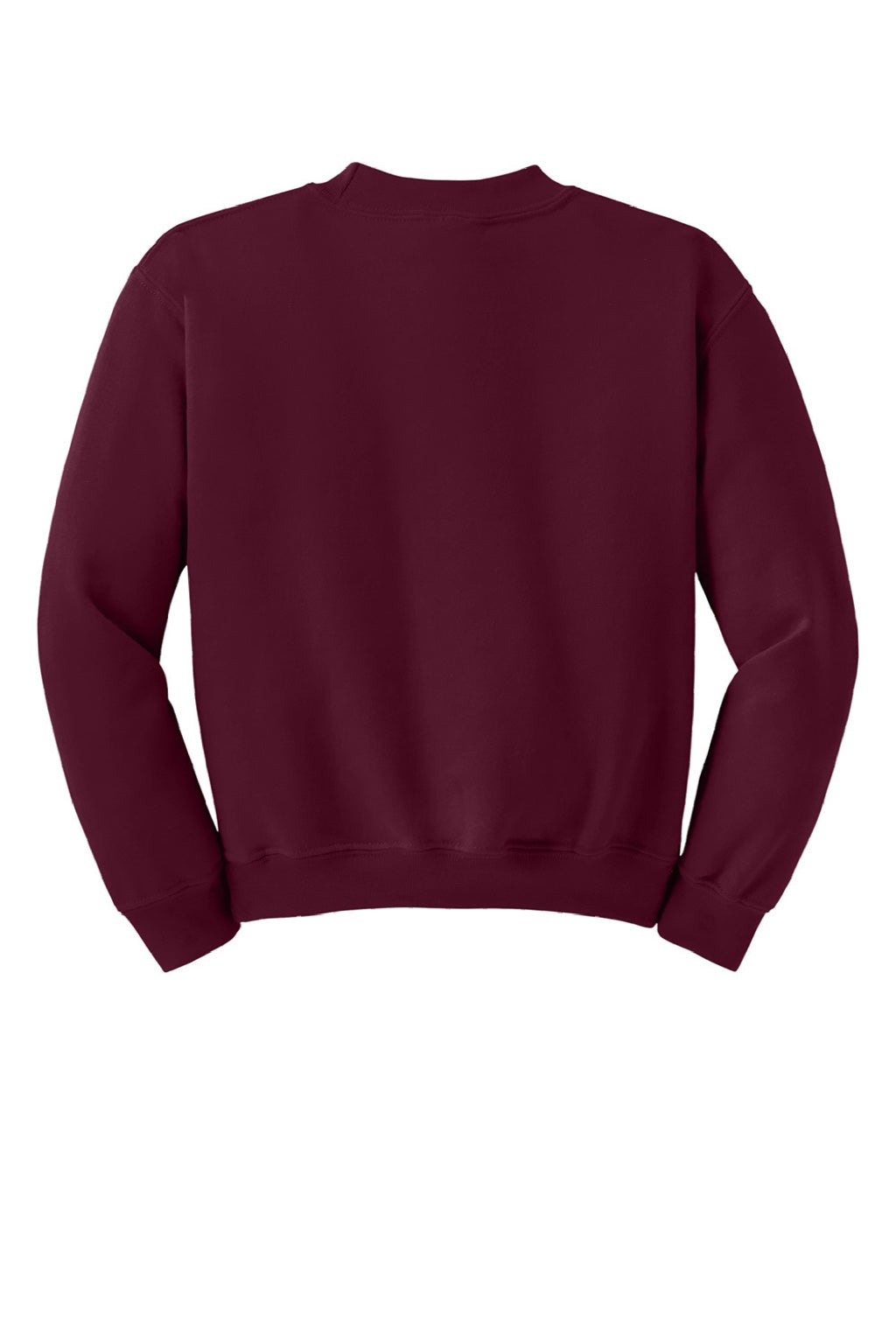 Gildan 18000B Youth Pill Resistant Fleece Crewneck Sweatshirt Maroon Flat Back