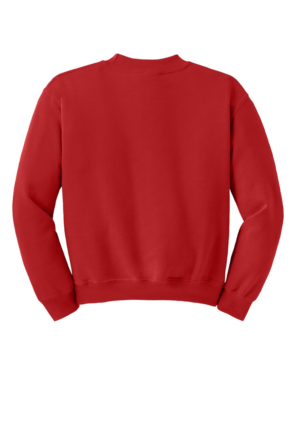 Gildan 18000B Youth Pill Resistant Fleece Crewneck Sweatshirt Red Flat Back
