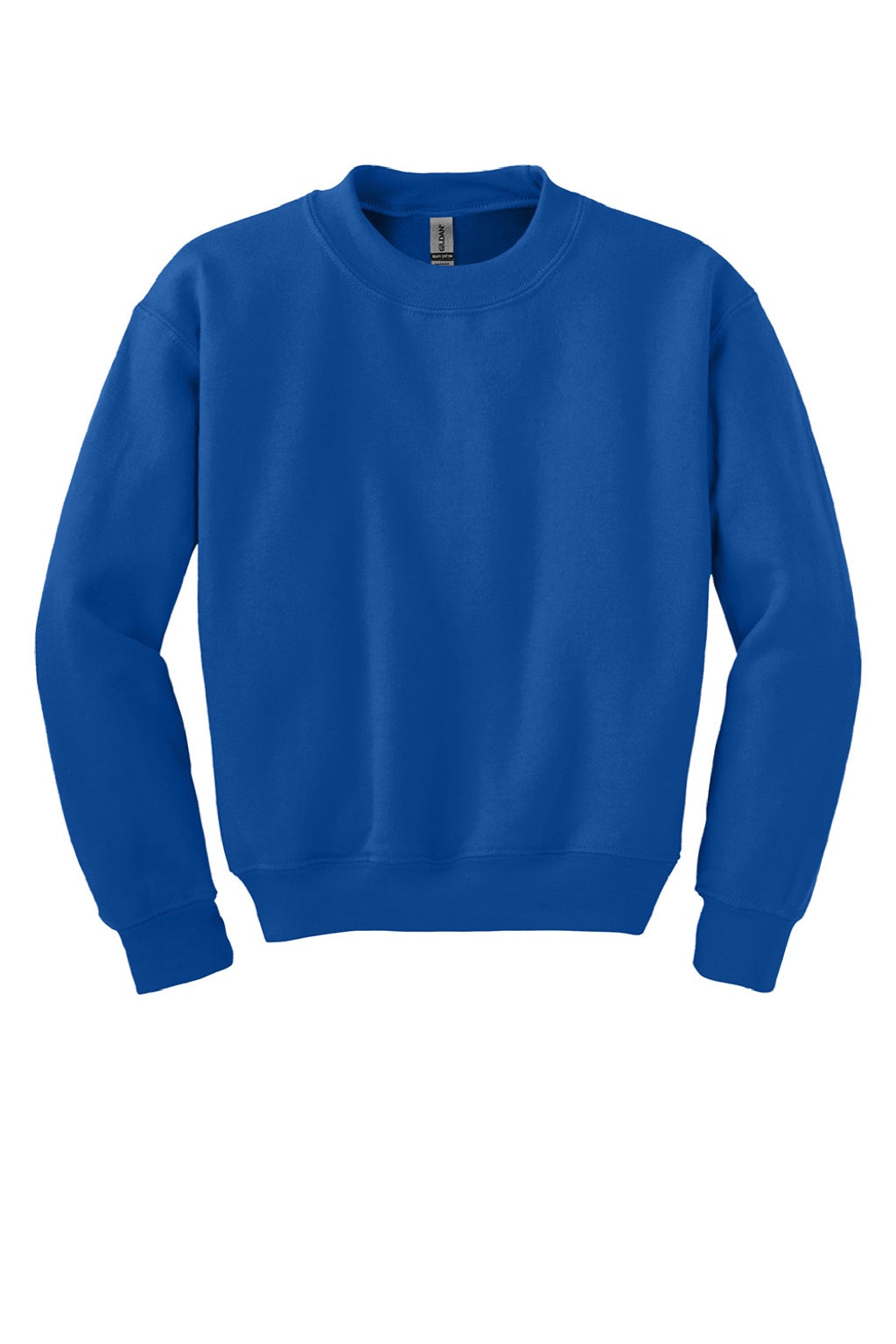 Gildan 18000B Youth Pill Resistant Fleece Crewneck Sweatshirt Royal Blue Flat Front