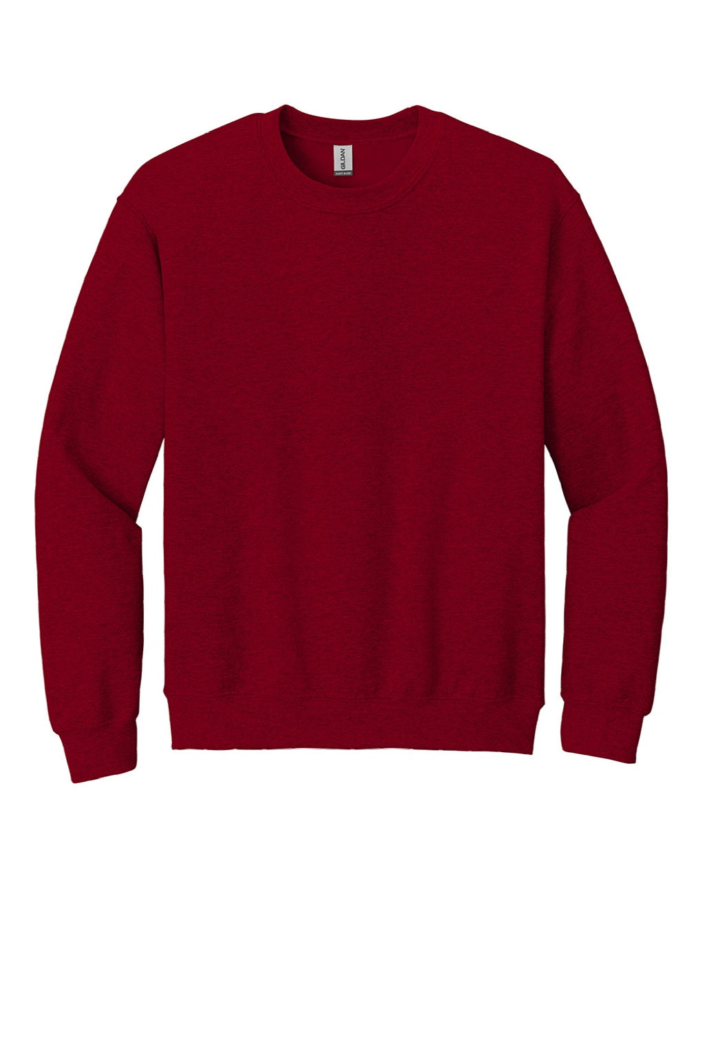 Gildan 18000 Mens Pill Resistant Fleece Crewneck Sweatshirt Antique Cherry Red Flat Front