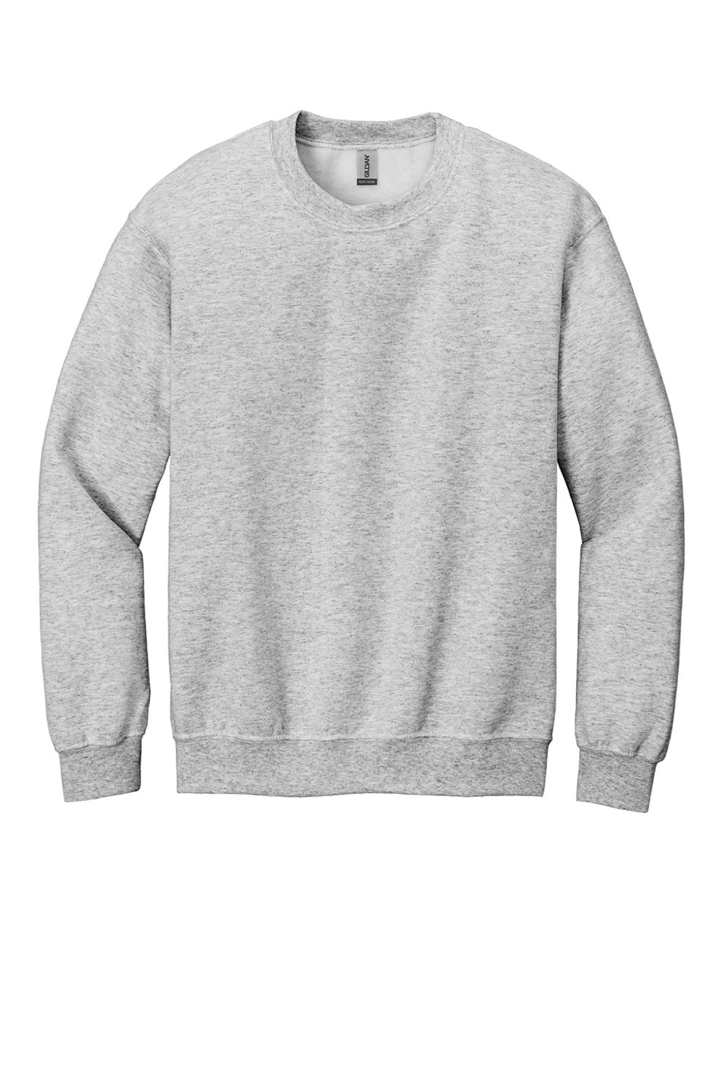 Gildan 18000 Mens Pill Resistant Fleece Crewneck Sweatshirt Ash Grey Flat Front