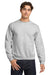 Gildan 18000 Mens Pill Resistant Fleece Crewneck Sweatshirt Ash Grey Model Front