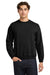 Gildan 18000 Mens Pill Resistant Fleece Crewneck Sweatshirt Black Model Front
