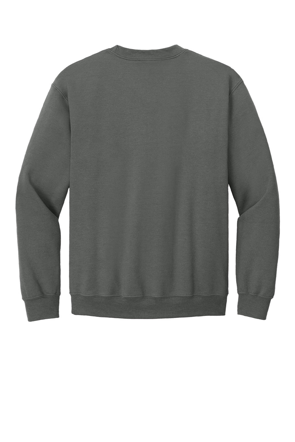 Gildan 18000 Mens Pill Resistant Fleece Crewneck Sweatshirt Charcoal Grey Flat Back