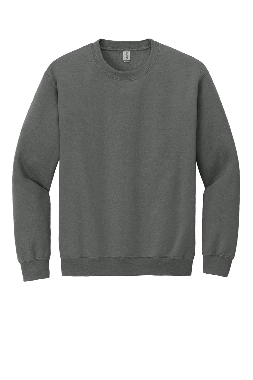 Gildan 18000 Mens Pill Resistant Fleece Crewneck Sweatshirt Charcoal Grey Flat Front