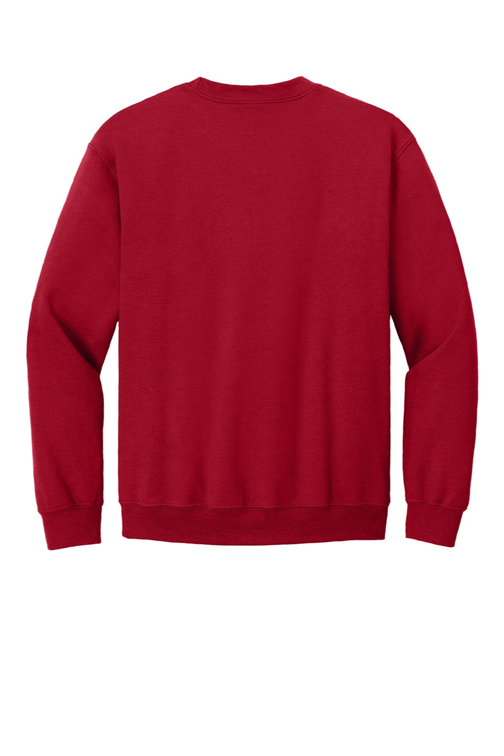 Gildan 18000 Mens Pill Resistant Fleece Crewneck Sweatshirt Cherry Red Flat Back