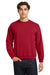 Gildan 18000 Mens Pill Resistant Fleece Crewneck Sweatshirt Cherry Red Model Front