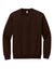 Gildan 18000 Mens Pill Resistant Fleece Crewneck Sweatshirt Dark Chocolate Brown Flat Front