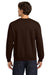 Gildan 18000 Mens Pill Resistant Fleece Crewneck Sweatshirt Dark Chocolate Brown Model Back