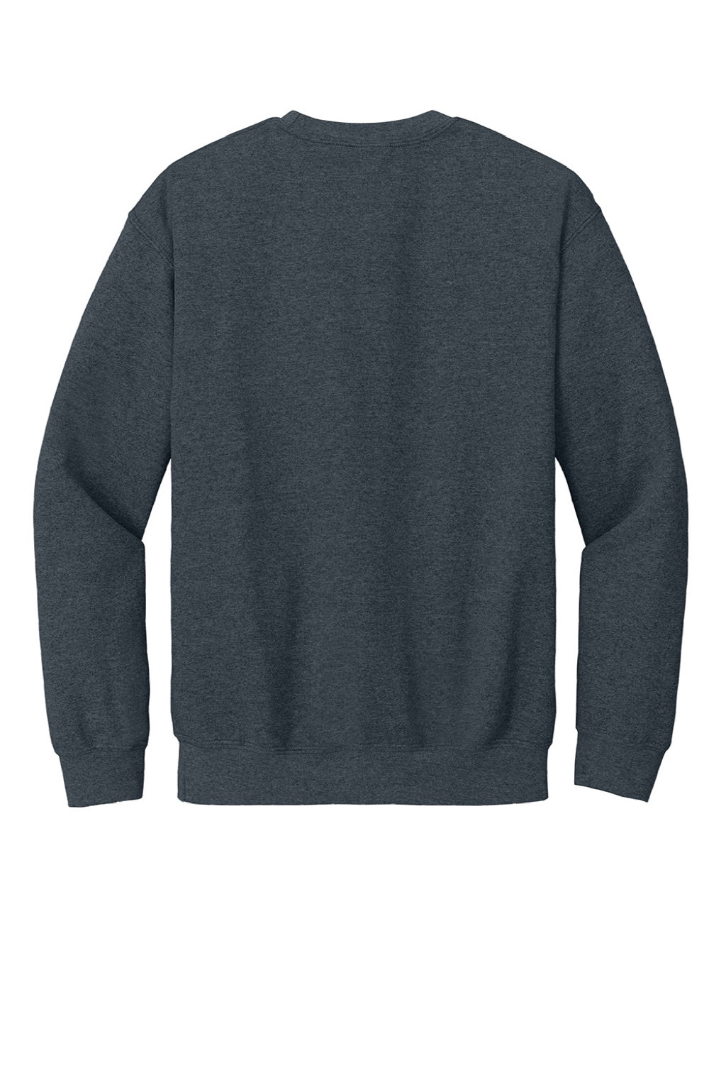 Gildan 18000 Mens Pill Resistant Fleece Crewneck Sweatshirt Heather Dark Grey Flat Back