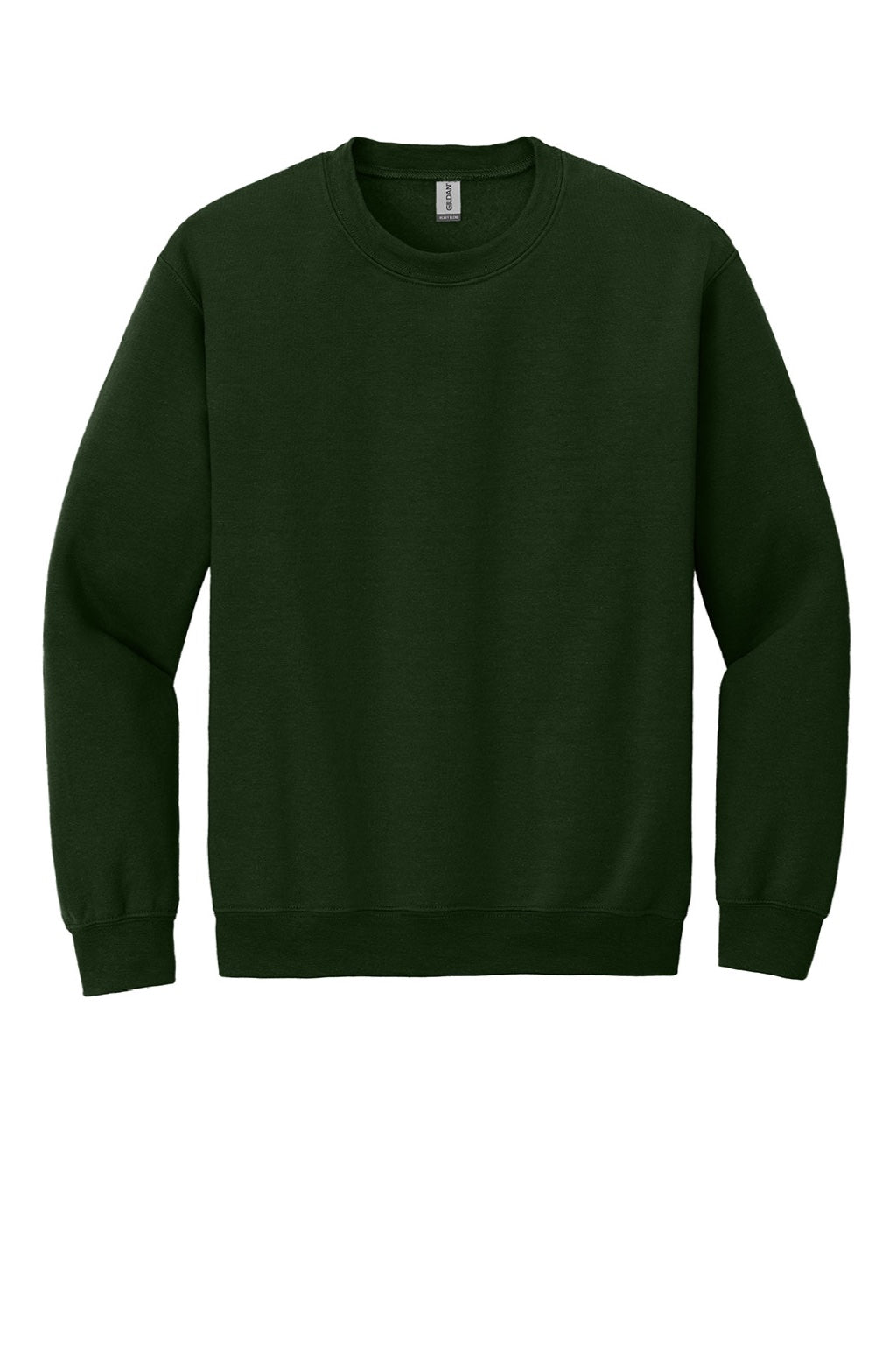 Gildan 18000 Mens Pill Resistant Fleece Crewneck Sweatshirt Forest Green Flat Front